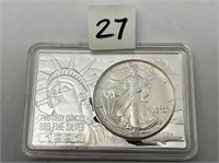 1991 Silver Eagle Coin 3 Troy Oz .999 Fine Silver