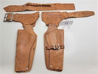 Incomplete Mattel Fanner 50 Leather 2 Gun Holster
