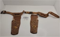 Daisy Leather Two Pistol Toy Gun Holsters