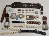 Mixed Lot Cap Gun Holster & Belt Parts & Buckles