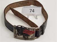 Vintage Disney Zorro Leather Belt & Buckle