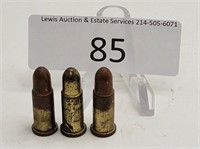 Set of Three Vintage Metal Bandolier Bullets