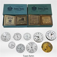 Antique Pocket Watch Movements & Dials & Hamilton