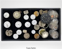 Antique Pocket Watch Dials, Movements, Parts & Gla