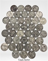 40 Silver Liberty & Washington Quarter Coins
