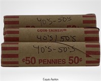 3 Rolls of Unsearched Wheat Pennie Coins