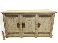 Continental Style White Wash Cabinet