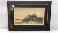 Antique ETCHING by Ernest Christian Rost 1893 of