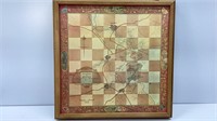 Hangable chess board of Bunker Hill in oak frame,