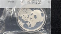 2019 BU .999 Silver Panda 30 grams China,
