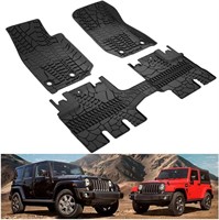 Floor mats compatible for 2014-2018 Jeep Wrangler