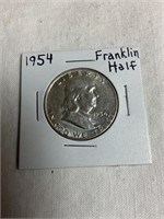 1954 Franklin half dollar