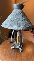 PUNCHED TIN LAMP