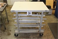 #10 Can Cart on Rollers (35x25x35")