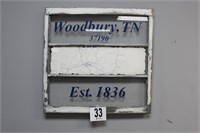 Woodbury, TN Old Window with Paper Map (29x28")