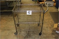 (3) Shelf Stainless Steel Roller Cart (34x18x33")