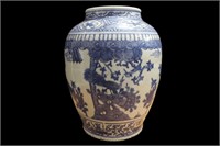 19th.C Chinese Blue and White Porcelain Jar
