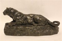 Signed"Barye" ,Bronze Sculpture"Panther of Tunisia
