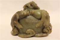 Chinese Jade Carved Fish Washer
