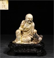 Republican Chinese Soapstone Hand Carved Luohan w