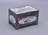 Antique Chinese Gilt Metal Jewel Box Prov Doyle