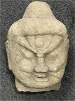Chinese Stone Carved Soldier Head