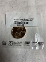 2009 uncirculated Native American dollar