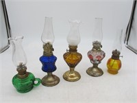 5 SMALL OIL BURNING FAIRY LAMPS