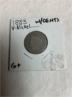1883 v-Nickel w cents