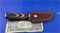 9 inch Damascus fixed blade knife