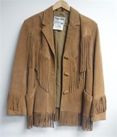 Women's Sz 8 Pioneer Wear Brown Suede Leather Coat