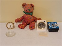 Westclox Baby Ben Clocks, Ashtray, Teddy Bear