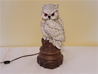 Vintage 2pc Ceramic Owl Lamp