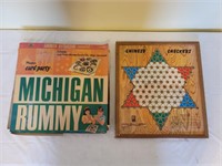 Vintage Michigan Rummy and Chinese Checkers