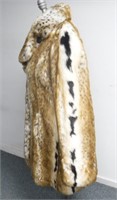 Pamela McCoy XS Faux Fur Leopard Lynx Winter Coat