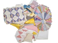 Antique Hand Made Quilt Patches