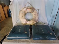 Vintage Boat Seat and Ring Life Preservers