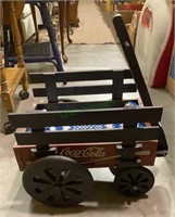 Wooden wagon styled decoration made with a