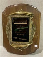 Service award presented to Frederick D Palmer