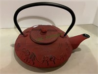 Oriental style cast-iron teapot with elephant