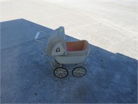 Vintage Wicker and Metal Baby and/or doll stroller