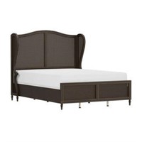 Sausalito Queen Wood and Cane Bed