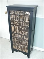 Wood California-theme jewelry and lingerie armoire