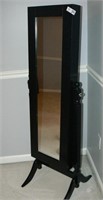 Black cheval mirror/jewelry armoire