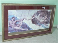 "The Creation of Adam" framed print (28 x 46.5)
