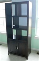 Wood bookcase cabinet (30" x 16" x 72" tall)