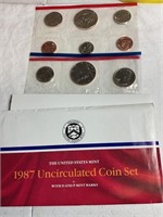 1987 uncirculated mint coin set