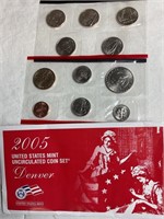 2005 uncirculated mint coin set