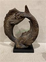 Austin Fisher Infinity Koi fish sculpture,
