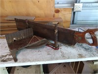 Antique large Stanley miter saw with